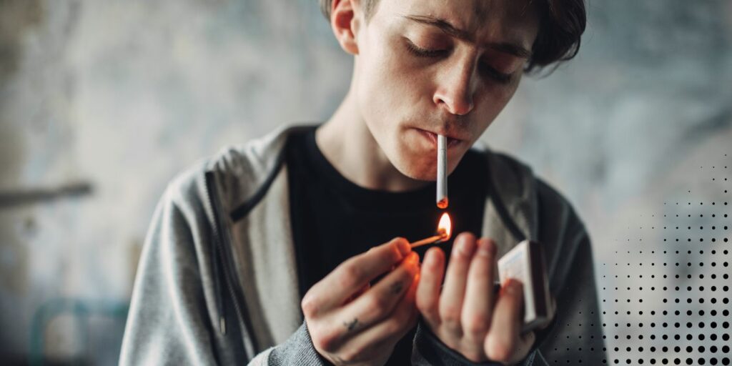 person smoking