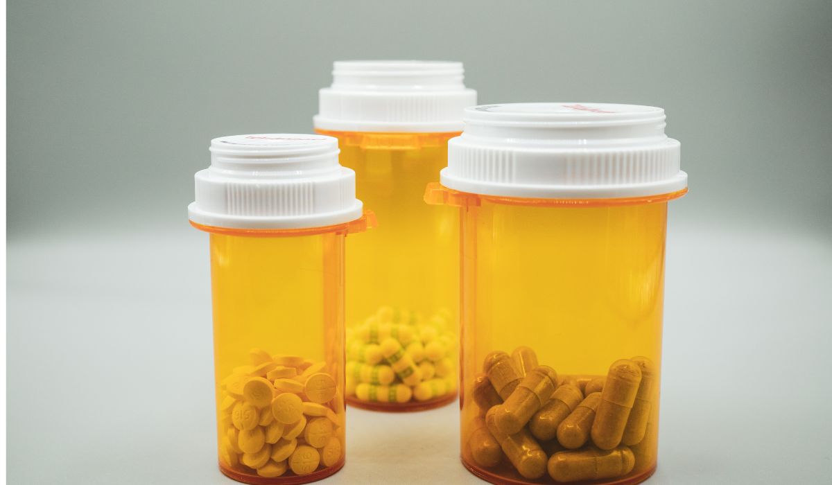 prescription pills in containers