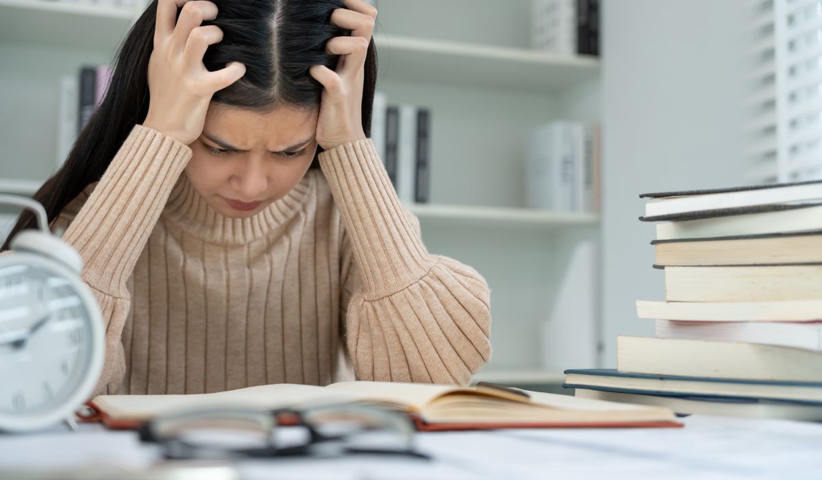 Person struggling with anxiety