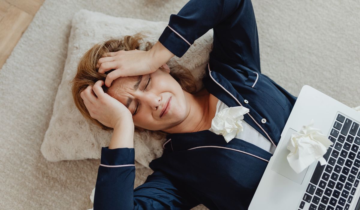 women suffering from burn out