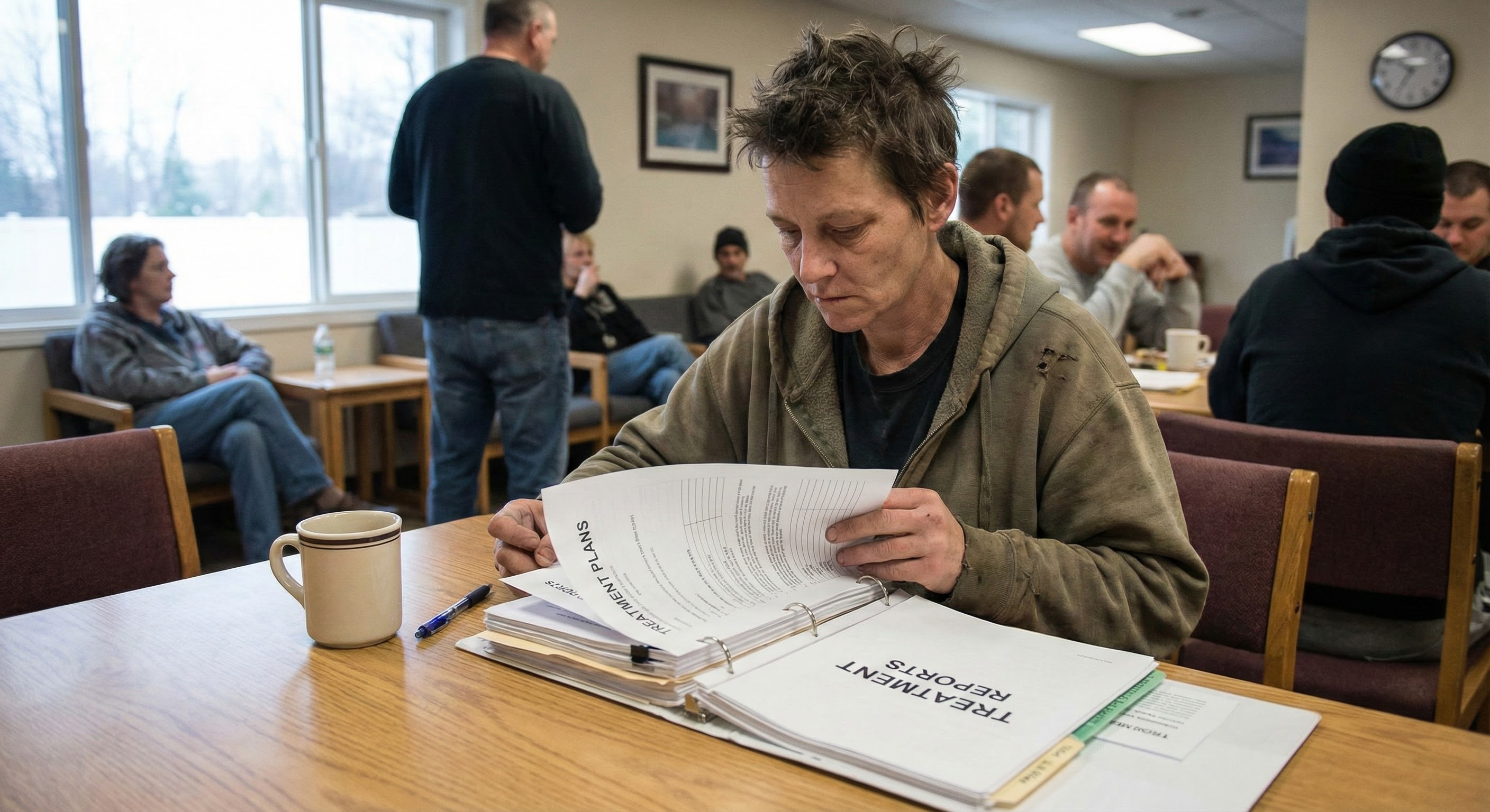 person at a drug rehab facility