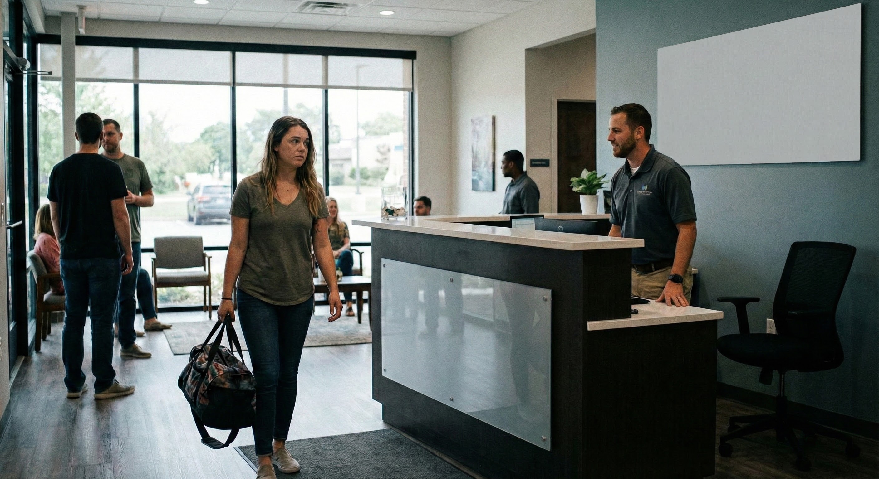 person attending rehab for first time