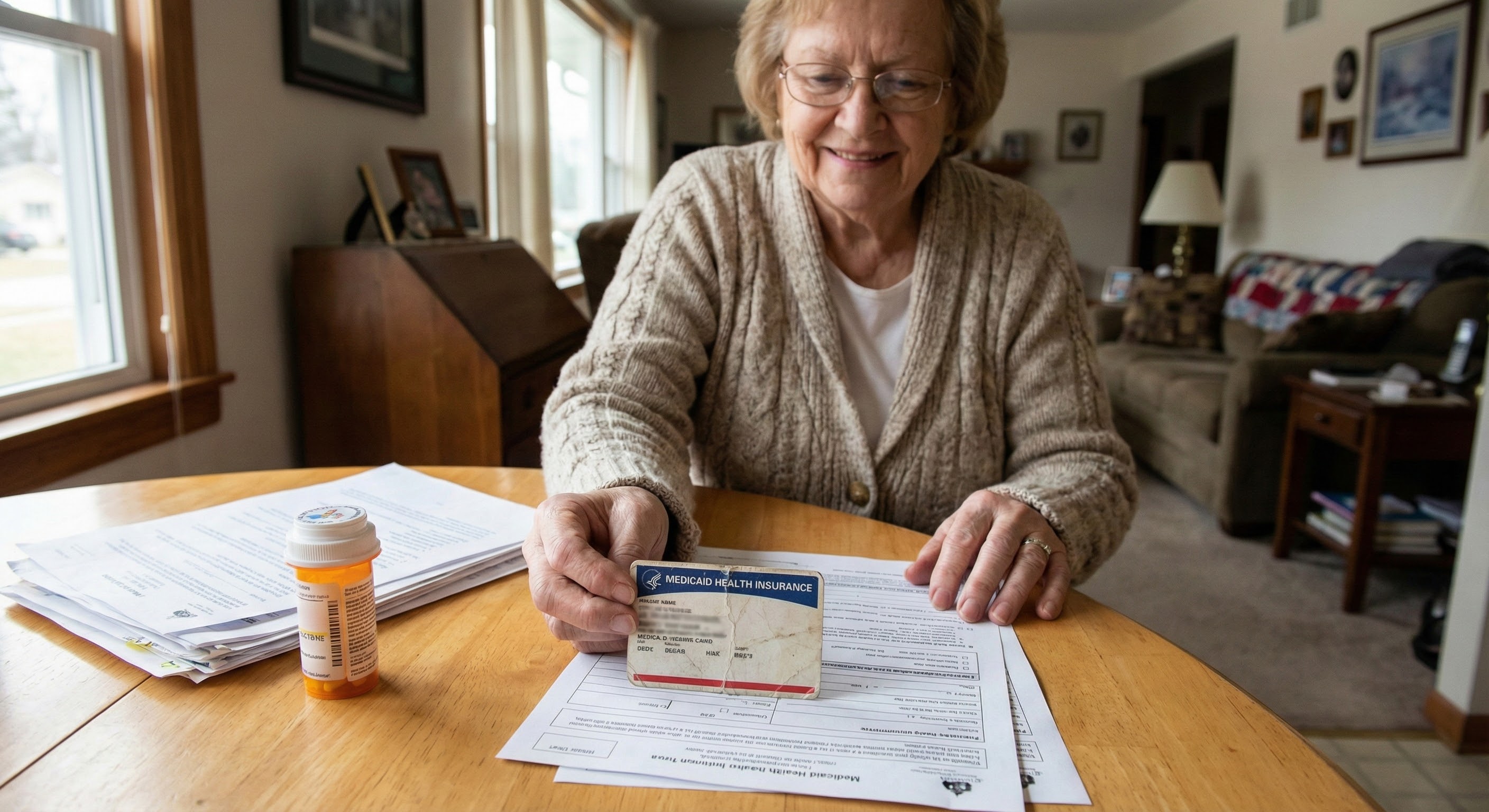 woman paying with medicaid